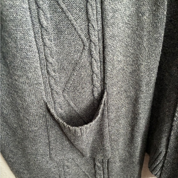 Agnes Orinda Gray Women's Plus Size Long Sleeve Open Front Sweater Cardigan 2X - Picture 7 of 10